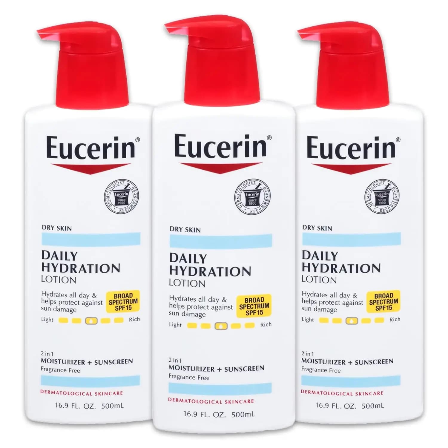 Daily Hydrating Lotion with SPF 15 for Dry Skin - Hydrating Spectre Body, 500 ml Oz. Bottle with pump (package 3)