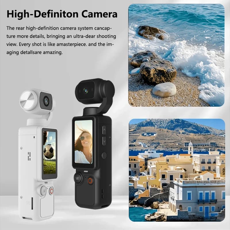 Videocamera Tascabile 1080P, Registratore Video Portatile e Indossabile, 180° ° Obiettivo Rotante, Batteria da 2000mAh, Include Scheda SD da 32GB