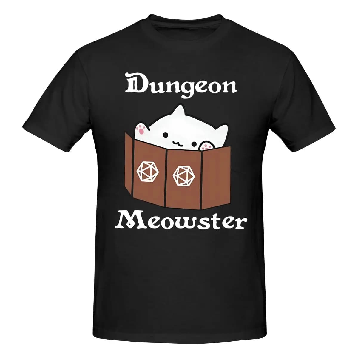 T-shirt stampata da uomo divertente Dungeon And Dragon Meowster T-shirt unisexSport da donna