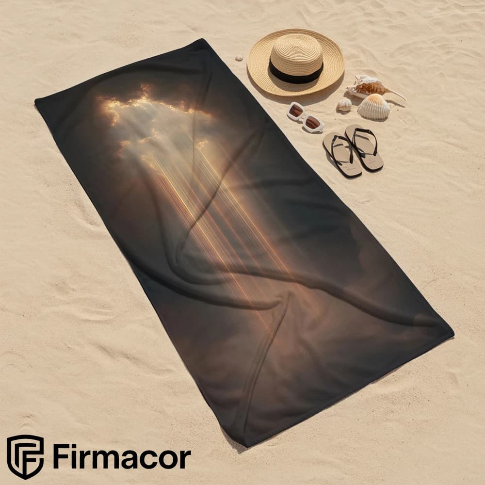 Cloud Golden Sunbeam Cartoon Anime Beach Towel Microfiber Quick Dry Super Absorbent Soft Bath Towel for Kids Adults Travel