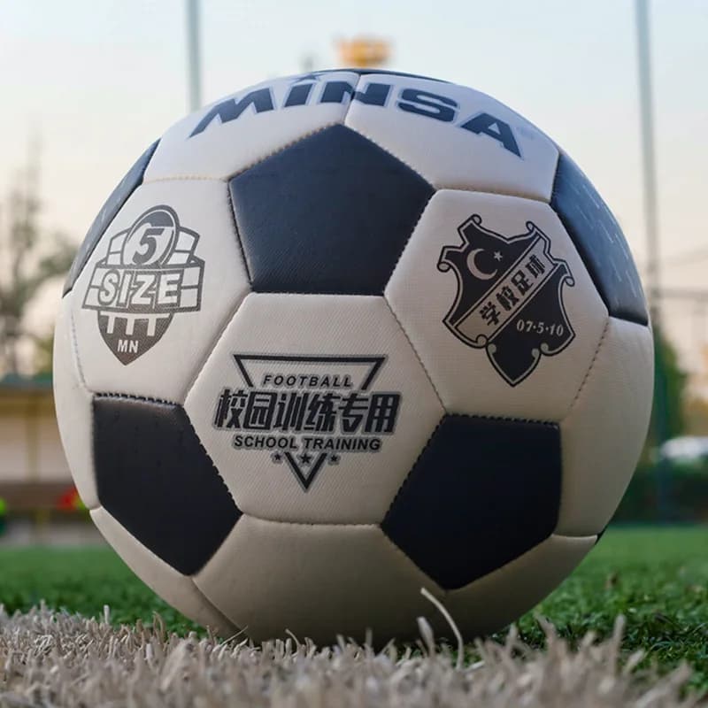 Football Soccer Ball Size 5 Black White Soccer Balls for Students Training for Kids Football Match