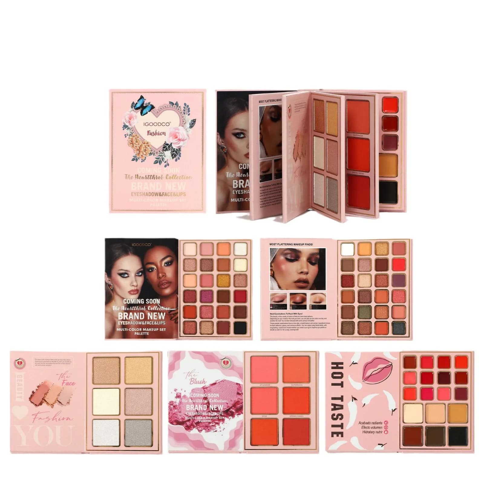 Palette Professionale 78 Colori Tutto-in-Uno, Design a Libro a 5 Strati per Blush Opaco, Shimmer, Contouring e Illuminante