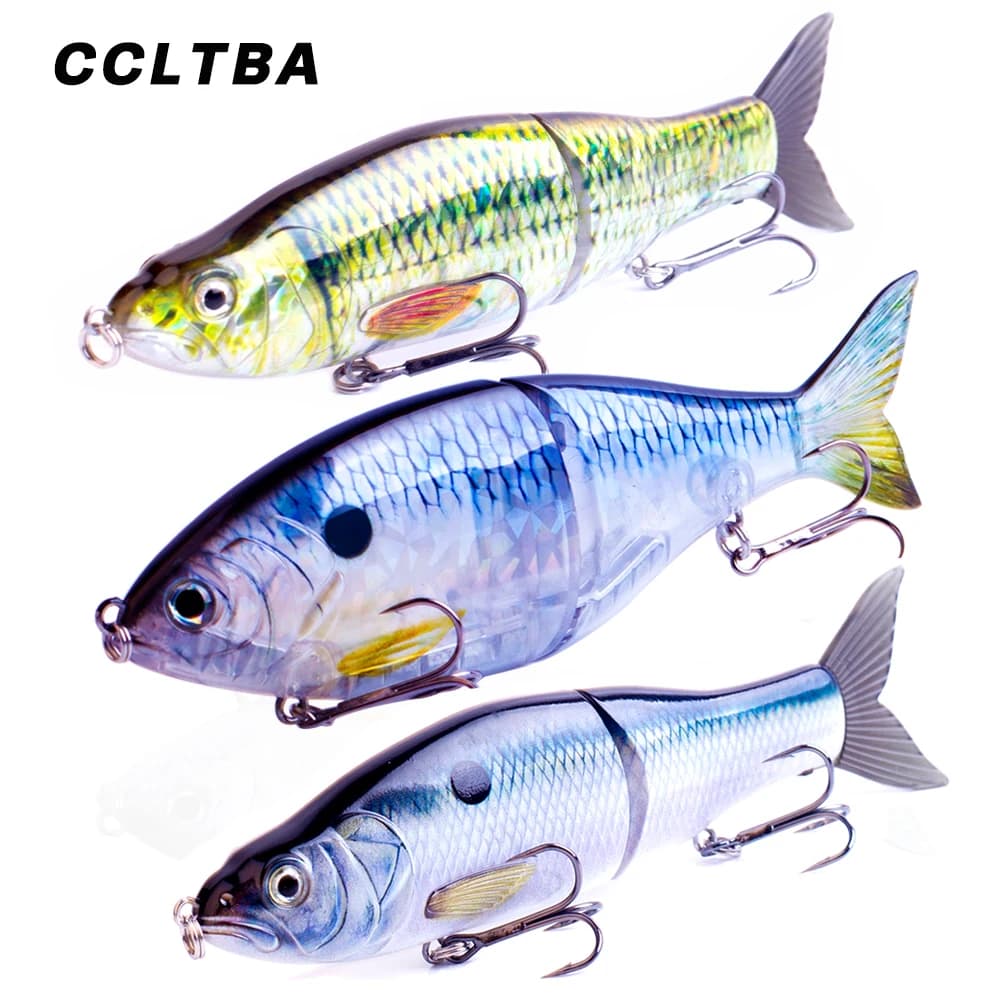 CCLTBA Glider Shad Bait 2 tipi Swimbait snodato esche artificiali dure Pike Bass Slider Shad esche da pesca attrezzatura d'acqua dolce