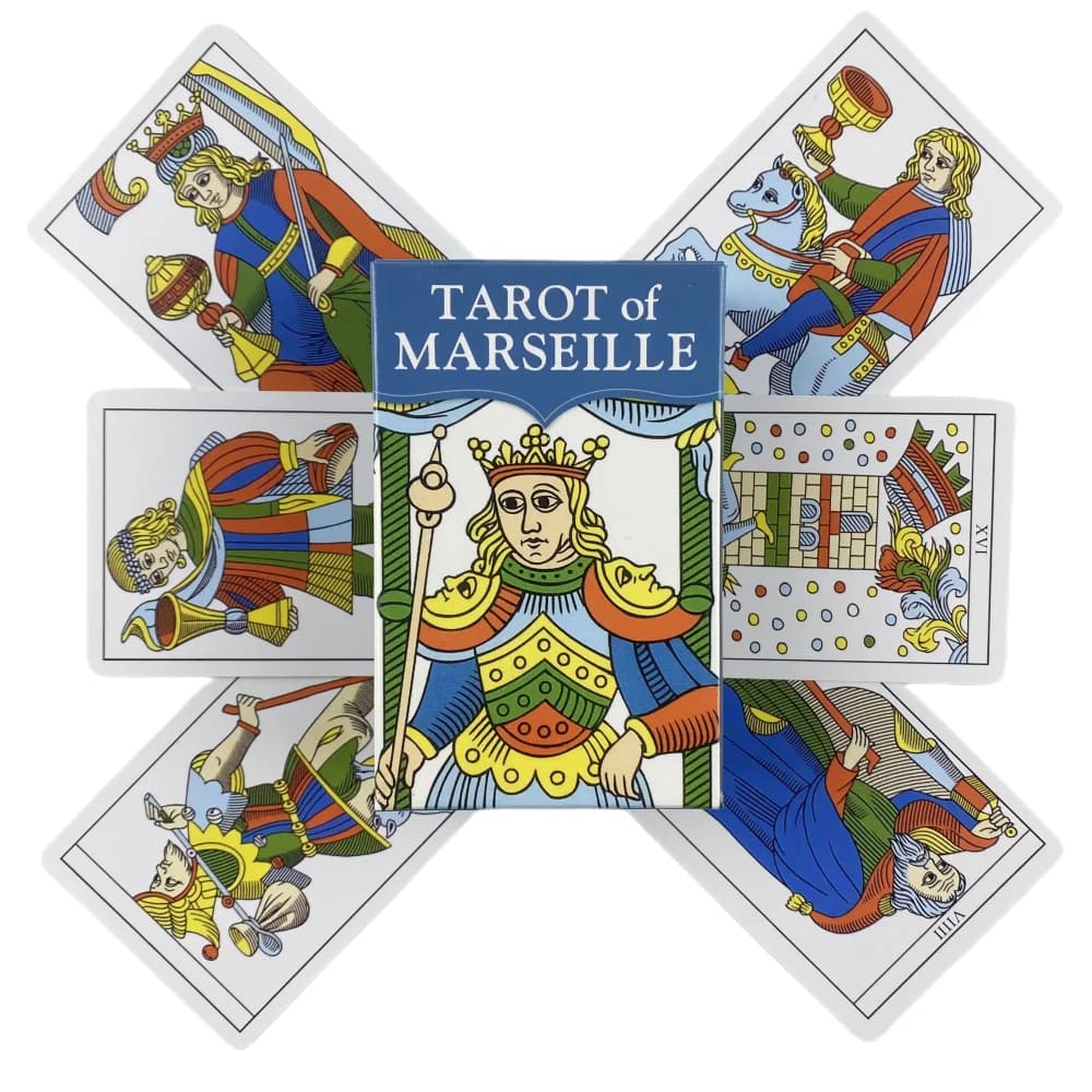 Mini Tarocchi di Marsiglia: Mazzo di Carte per Intrattenimento, Gioco da Tavolo, Divinazione e Propizia, Carte Oracolo