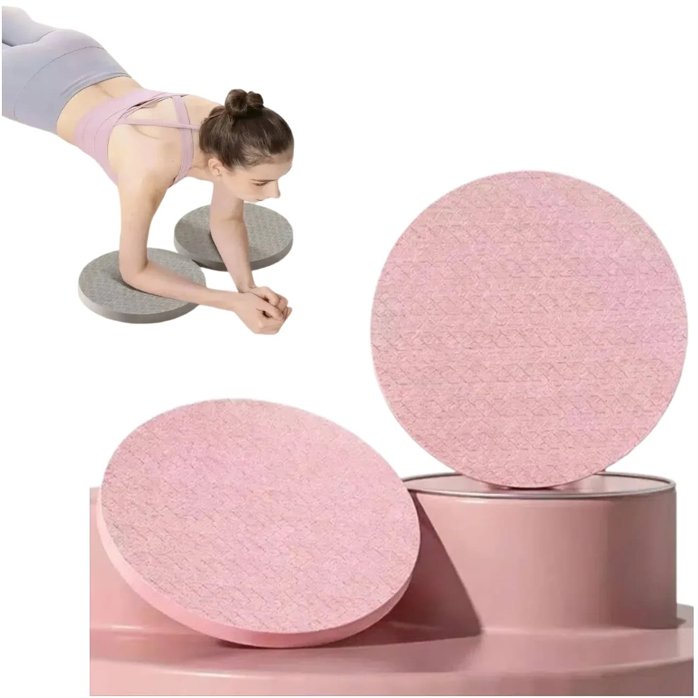 2pcs Yoga Knee Guard Foam Pilates Knee Guard Yoga Support Round Pads Anti Slip Fitness Anti Slip Pads for Knees, Elbows, Wrists