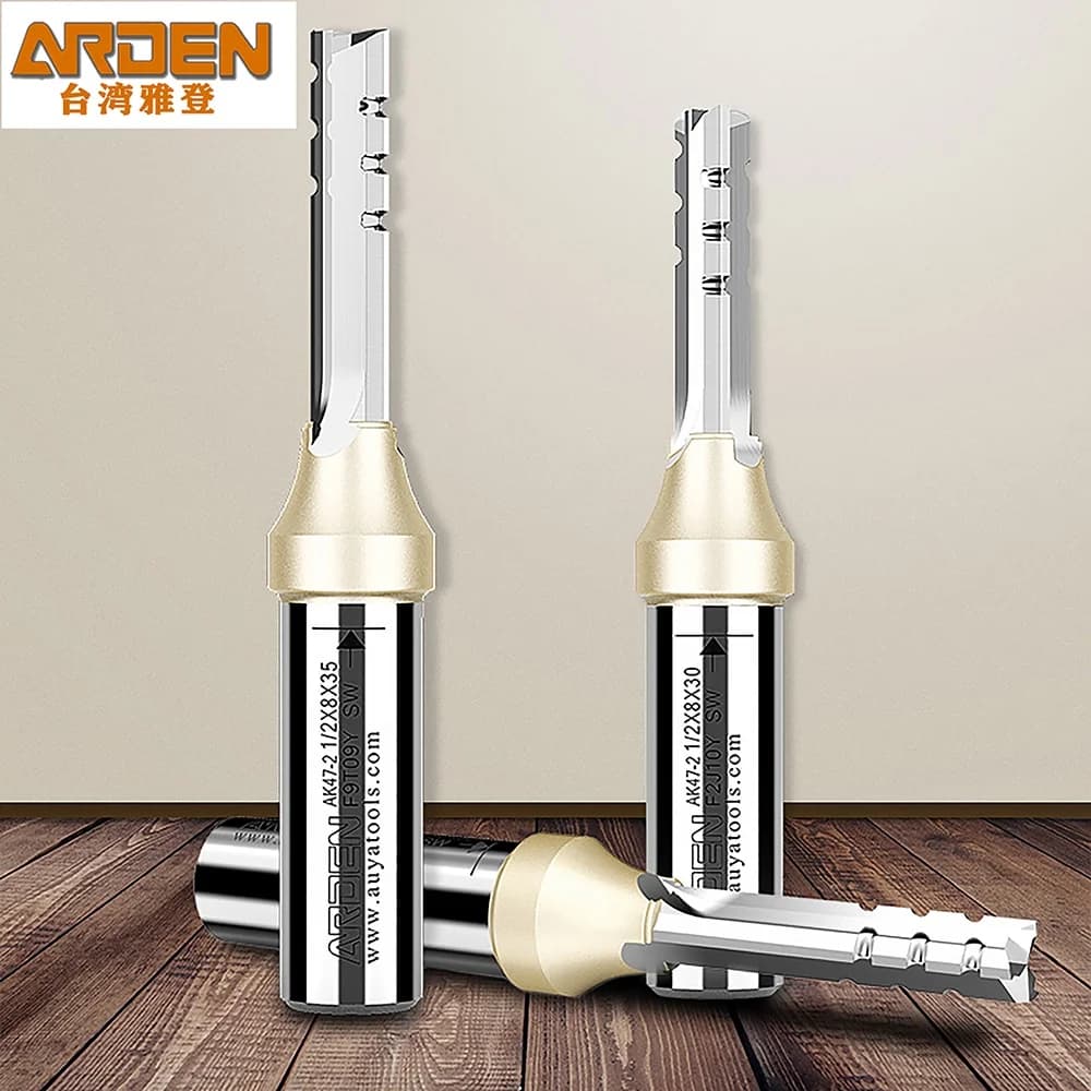 Arden 3 Flutes TCT Point for Straight Router Cutting 3 Lame CNC Milled Metal Cutting Durum for MDF Wood Sheets Multilayer