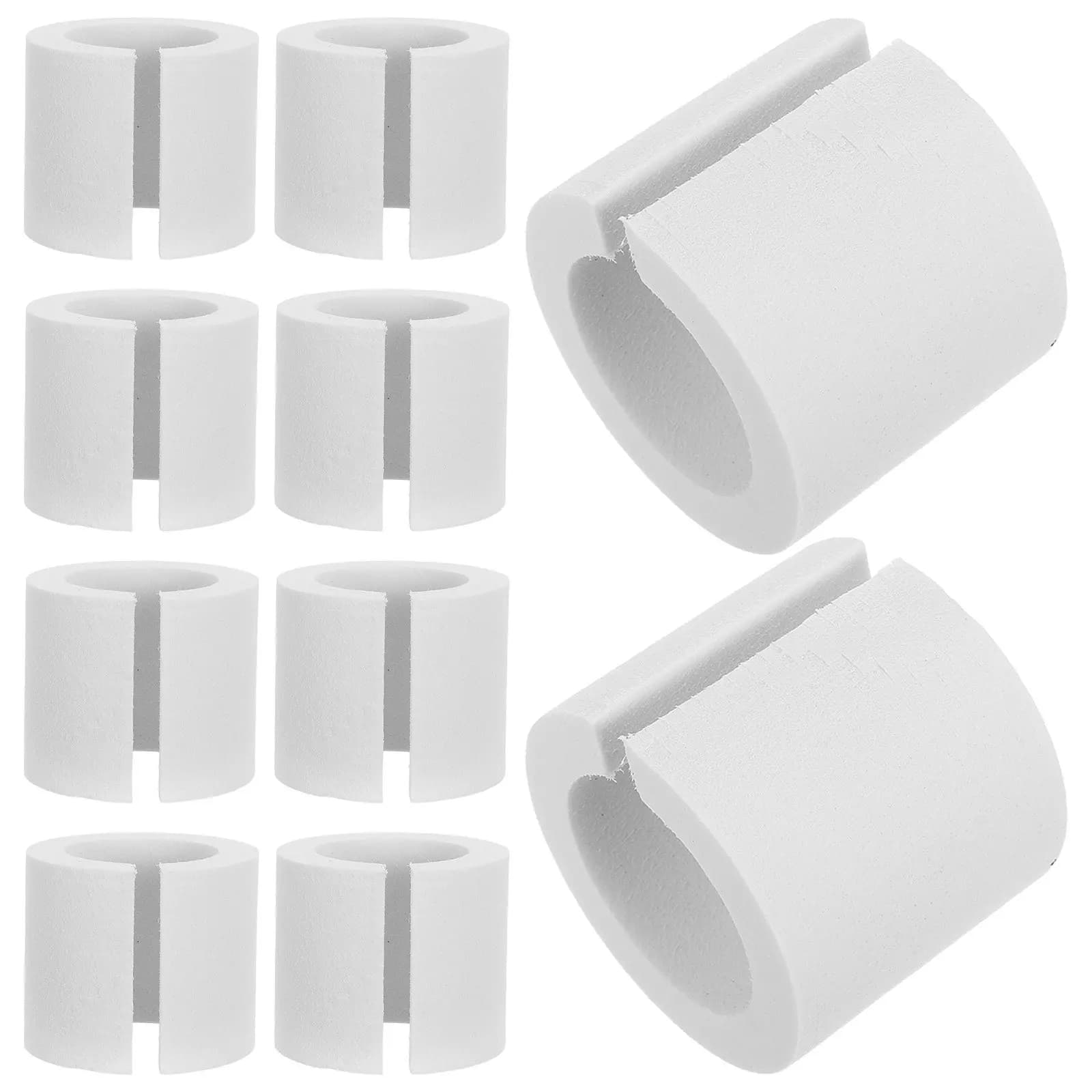 10Pcs Foam Curtain Shaper Roller White Eva 50Mm Rod Attachment Ensures Smooth Curtain Motion Uniform Pleat Spacing Home Living
