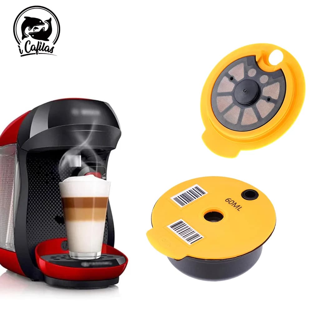 Cialde di capsule di caffè riutilizzabili da 60/180/200/220ML per macchina BOSCH-s Tassimo filtro riutilizzabile per capsule Tamper