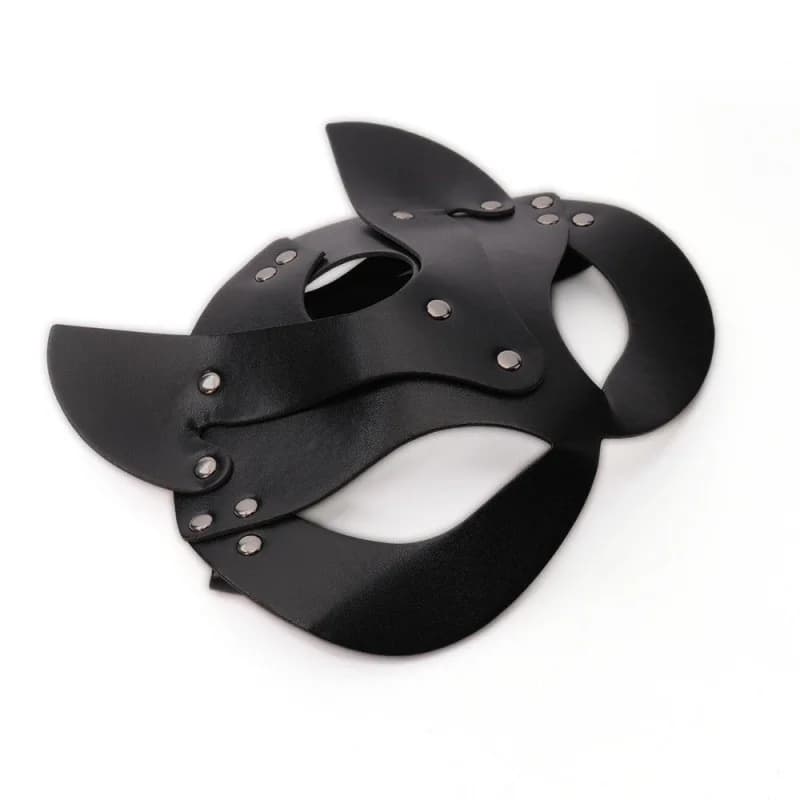 Maschera Sexy in Pelle per Donne, Maschera Gotica per Cosplay, Maschera da Gatto a Mezzo Volto per Ballo in Maschera, Accessori per Giochi BDSM e Feste