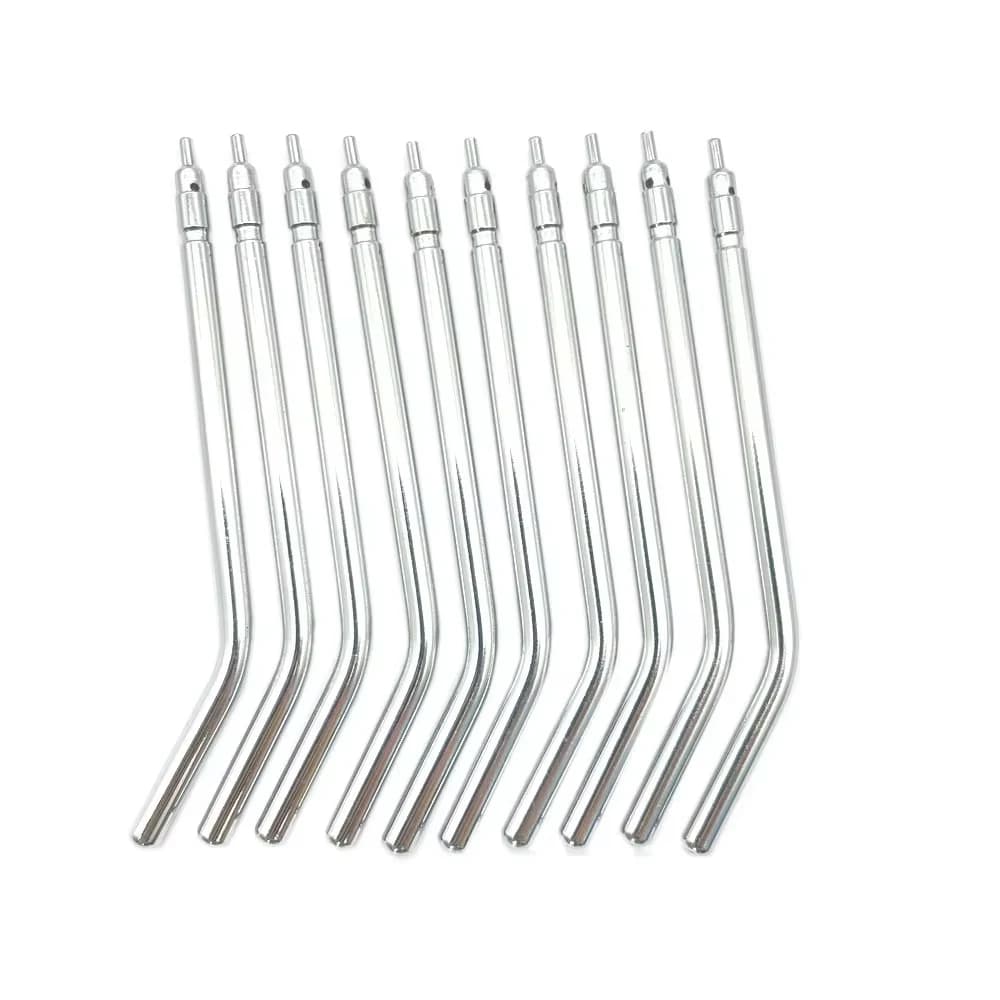 10 pcs Stainless Steel Dental Air Triple Siringa 3 Vie Dentale Air Water Spray Siringa Ugelli Tips For Tooth Whitening