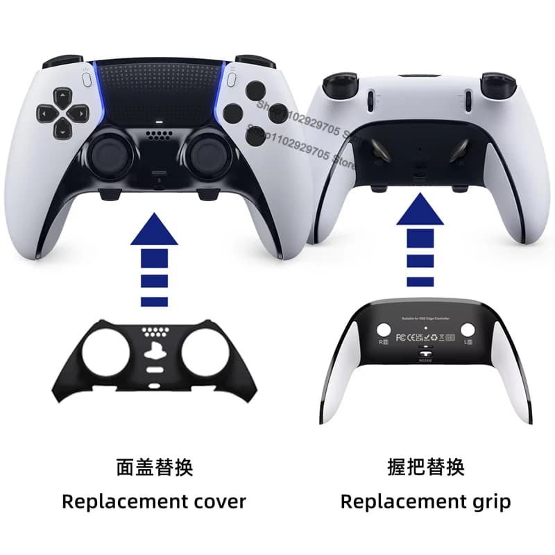 Per PS5 DSE Maniglia Della Copertura Posteriore Della Cassa Per PS5 Dualsenses Bordo Controller Custodia Posteriore Anti-Sudore Anti-Slip Accessori di Riparazione FAI DA TE