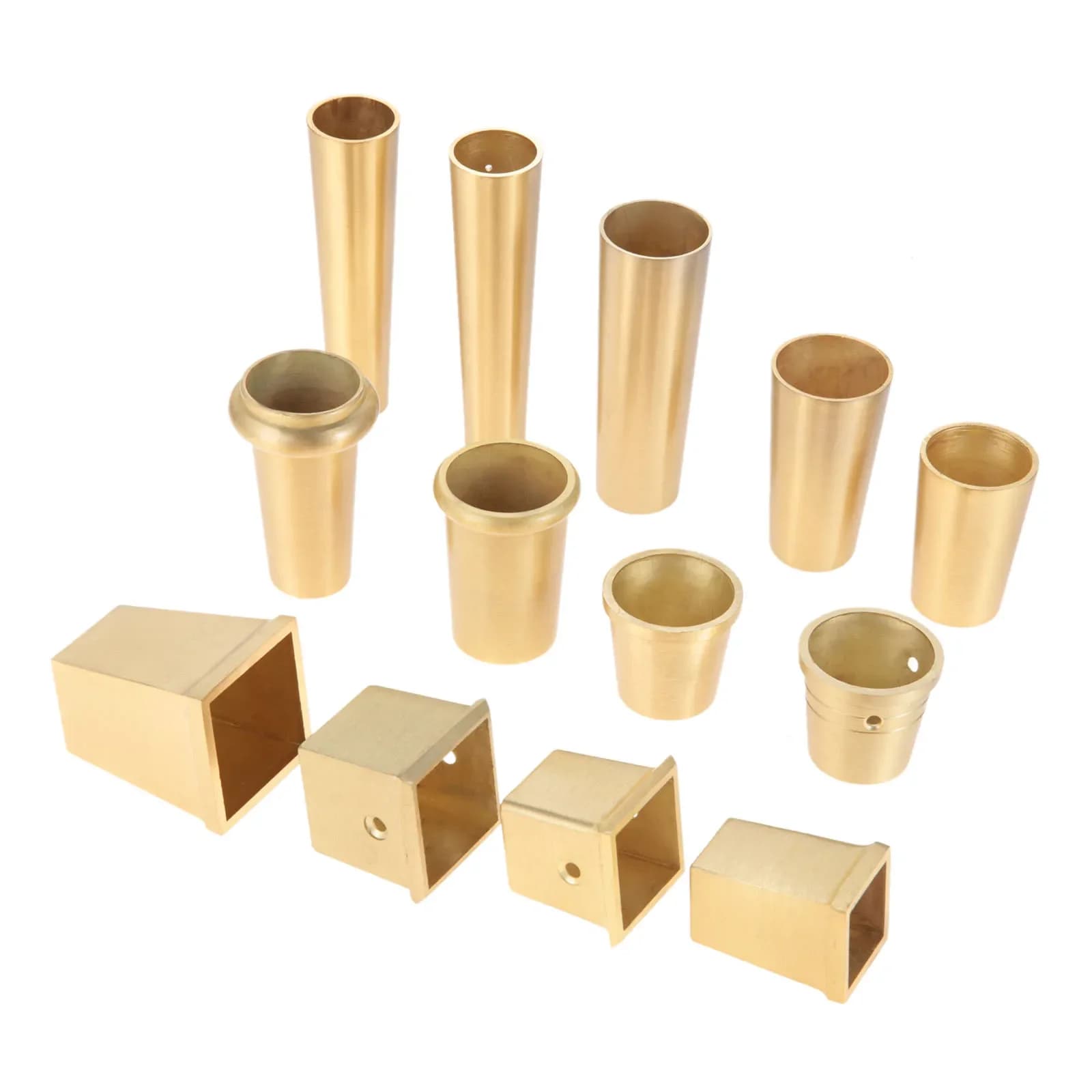 1pc Coprigambe per mobili Piede Punta in rame massiccio Ottone spazzolato Tavolo Sedia Cilindro/Tappo conico Proteggi Decor 20-42mm Fondo sicuro Pad