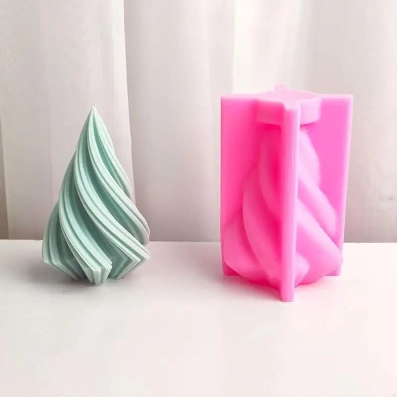 L9NB Large Cone Shaped Silicone Mold DIY Christmas Tree Making Supplies Soap Resin Mold Gift Craft Home Decor