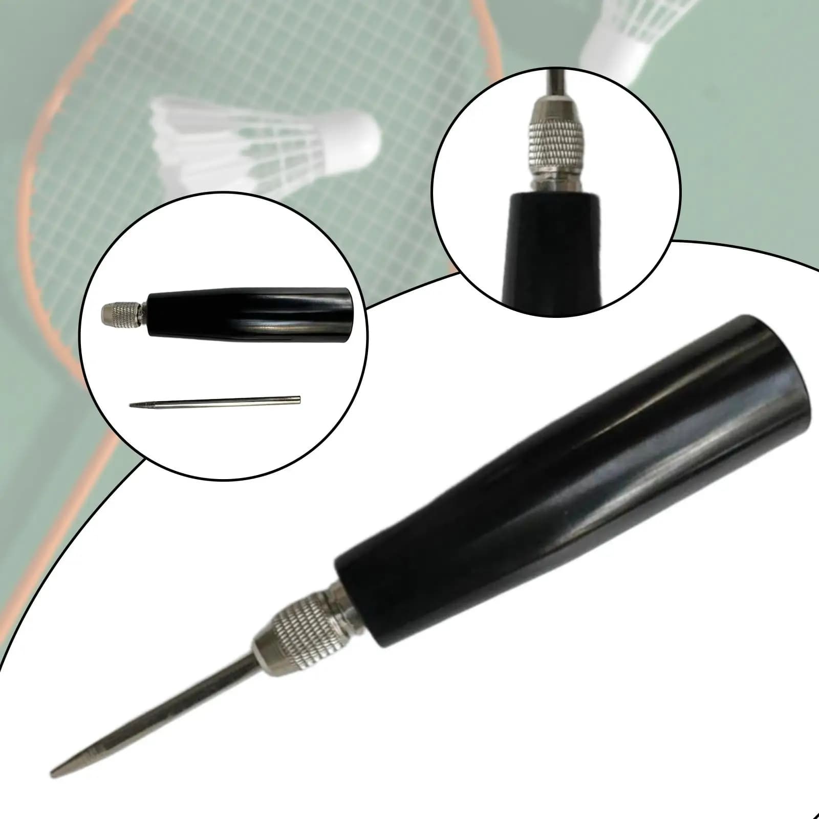 Strumento di Regolazione Corde Racchette, Ago Dritto Leggero in Acciaio Inossidabile per Badminton e Tennis