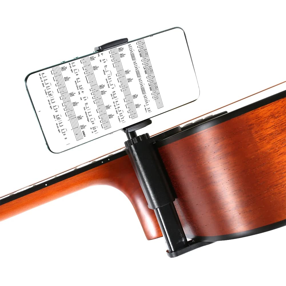 Supporto per Telefono da Chitarra, Supporto Multifunzione Spesso per Cellulare da Chitarra, Compatibile con Supporti per Microfoni/Smartphone