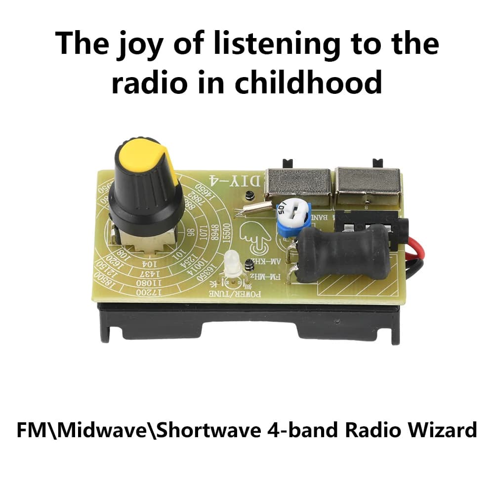 Radio Digitale a 4 Bande FM MW SW, Ricevitore AM FM Onde Medie e Corte, Modulo Radio con Cuffie, Antenna e Volume Regolabile
