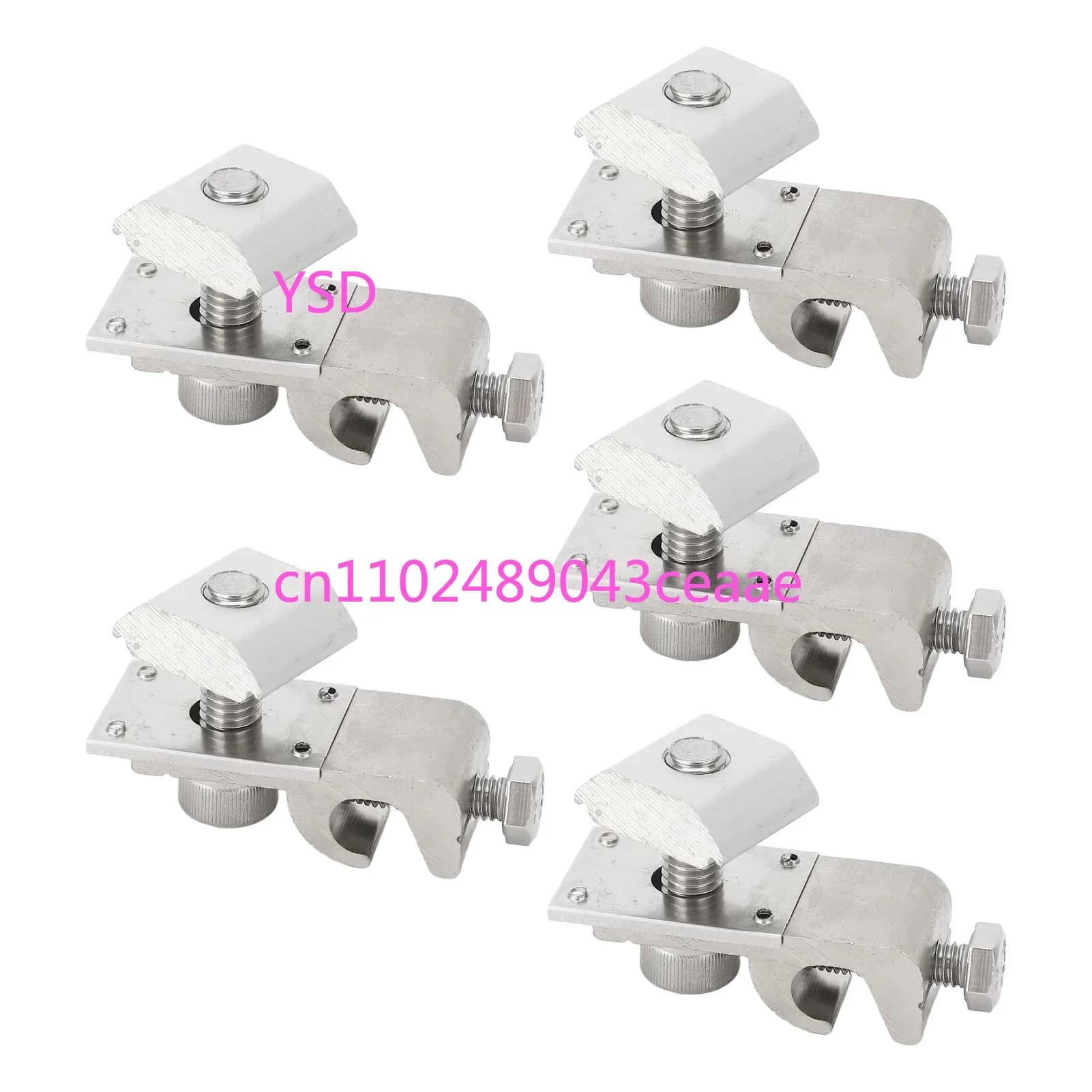5Pcs Solar Panel Grounding Lugs Metal Clips Cable Clamps Bracket Earth Clip for PV Mounting System