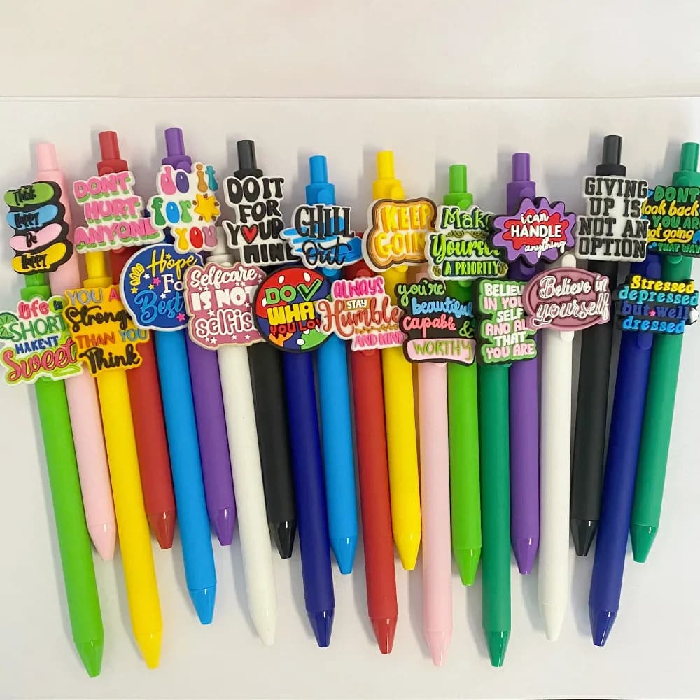 Penne gel motivazionali da 20 pezzi con scritture ispiratrici Penne incoraggianti con inchiostro nero per insegnanti Studenti Regali di laurea