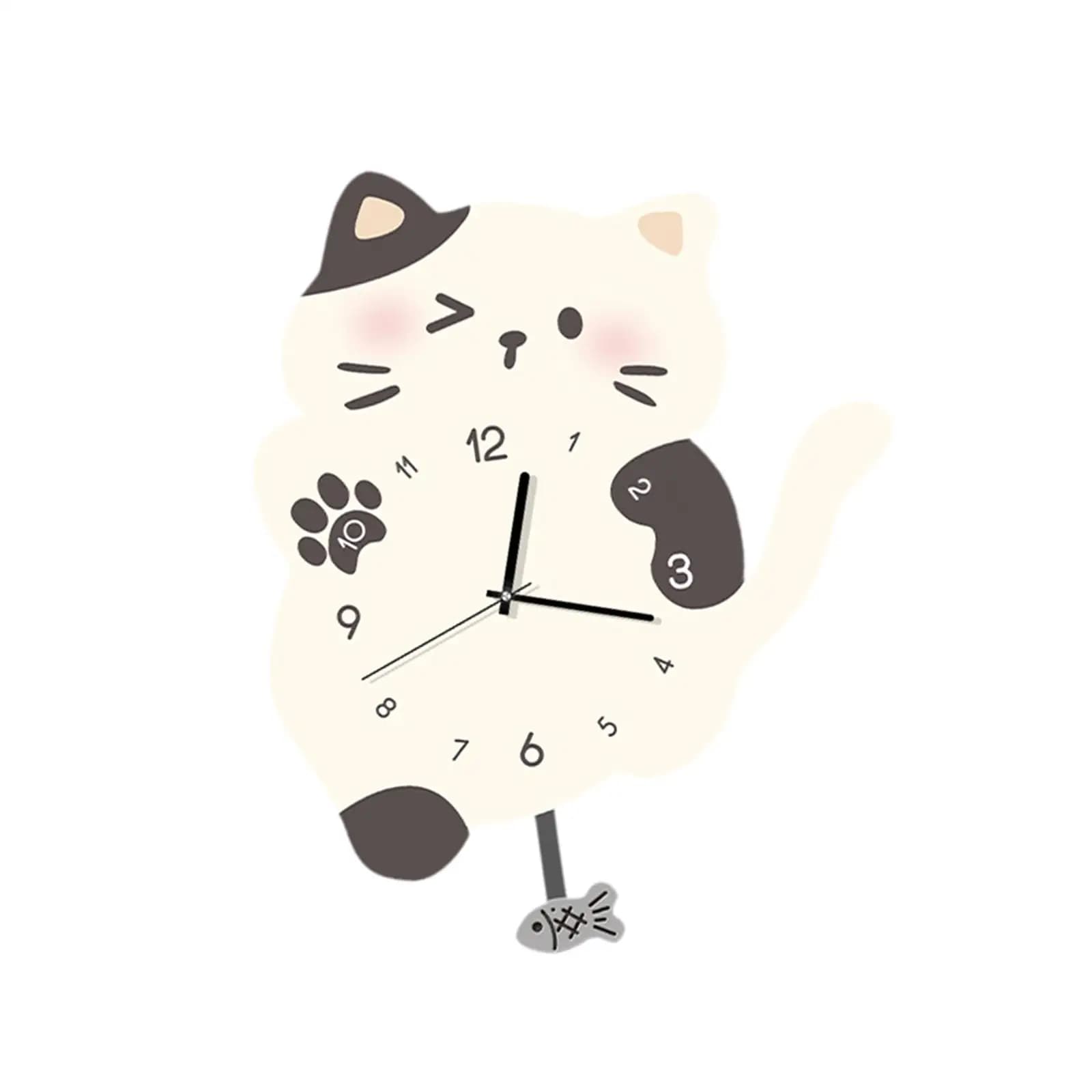 Clock from Parete to Forma di Gatto, Clock Hanged for Sala da Pranzo, Aula, Living Room