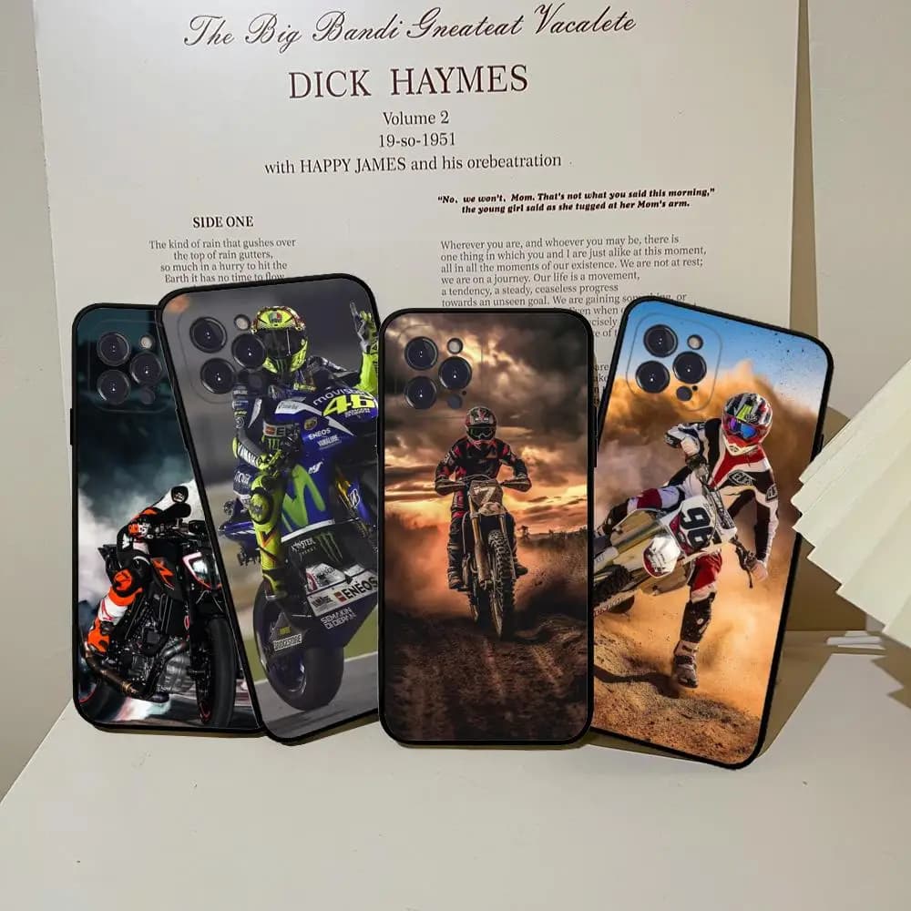 Custodia per telefono sportiva moto Cross per iPhone 15 14 11 12 13 Mini Pro XS Max Cover 7 8 Plus X XR Funda Shell