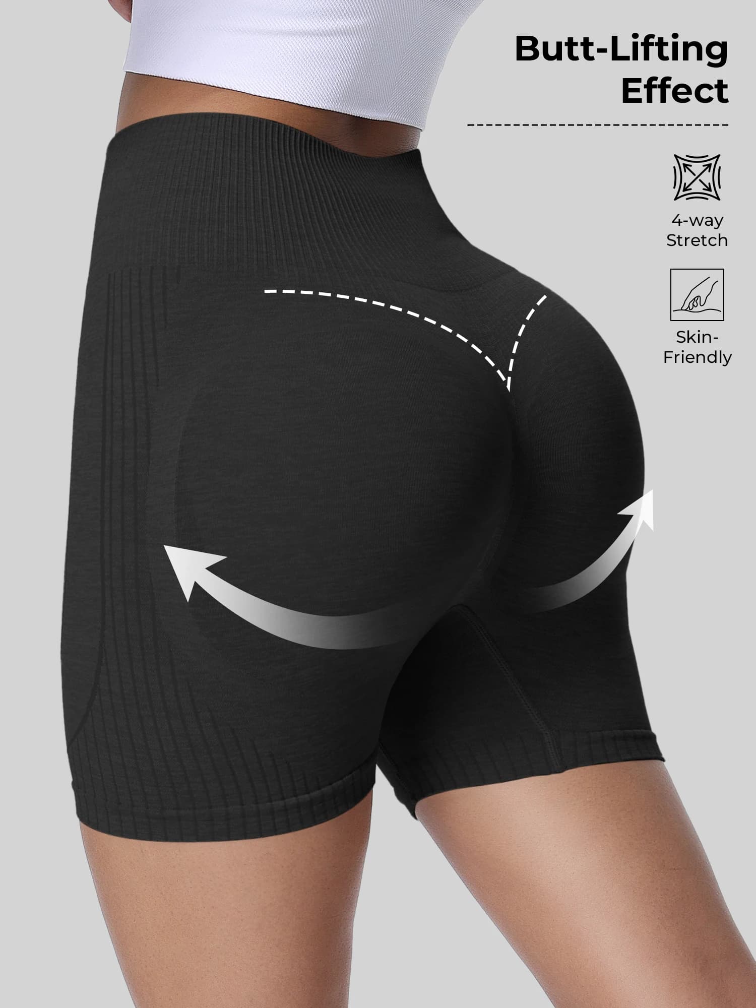 High waist elastic yoga shorts, sports shorts, fitness training equipment, perfect for basic lessons for beginners in the gym