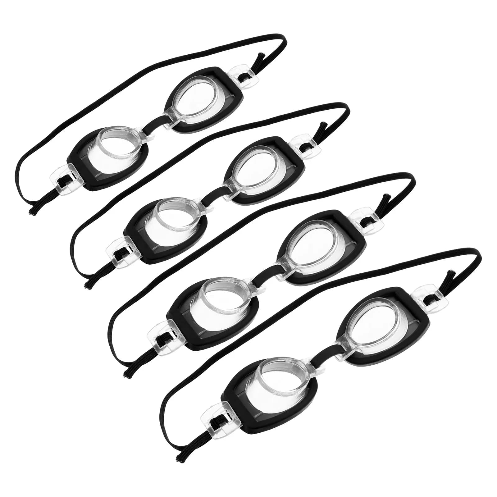 4pcs Swimming Goggles Mini Plastic Eyewear For Dollhouse Decoration Diy Craft Playset Accessories Kids Pool Party Theme