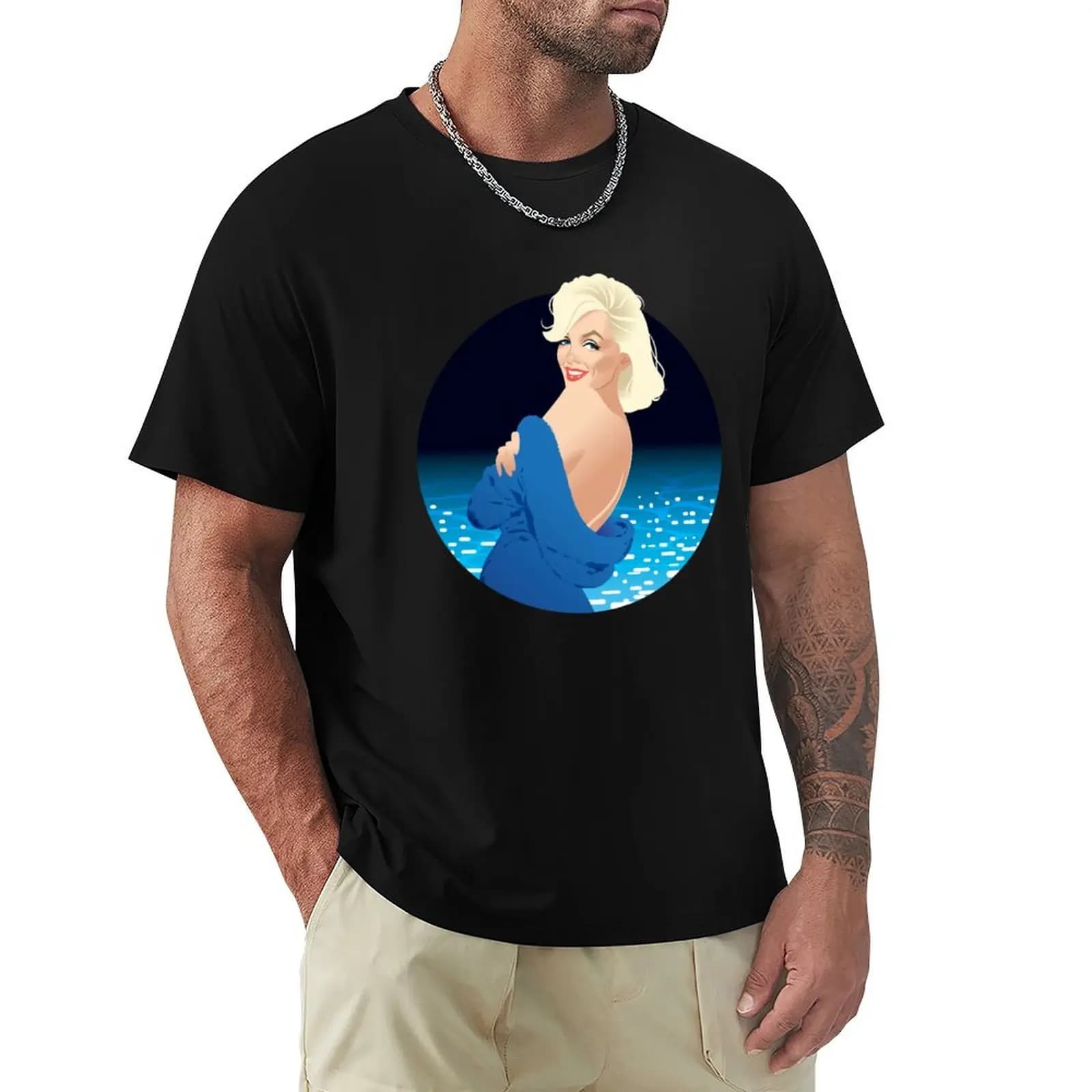 Blue bathrobe T-Shirt Outdoor Activity Sports T-Shirt