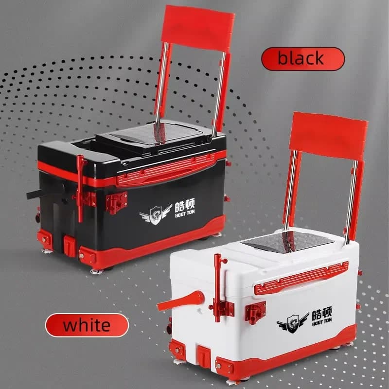Multifunction Fishing Cooler Tackle Boxes Portable Fishing Life Box Seat Wheel NEW 3+7 OEM 32L 5.5kg JIN ABS Lake Highquality