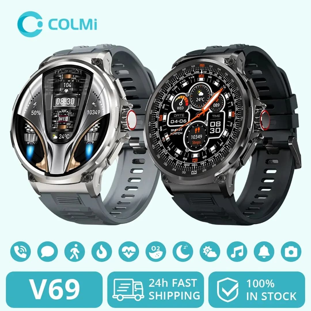 COLMI V69 1.85 pollici HD Bluetooth chiamata Smart Watch uomo sport fitness tracker cardiofrequenzimetro 710mAh Smartwatch per XIAOMI Android