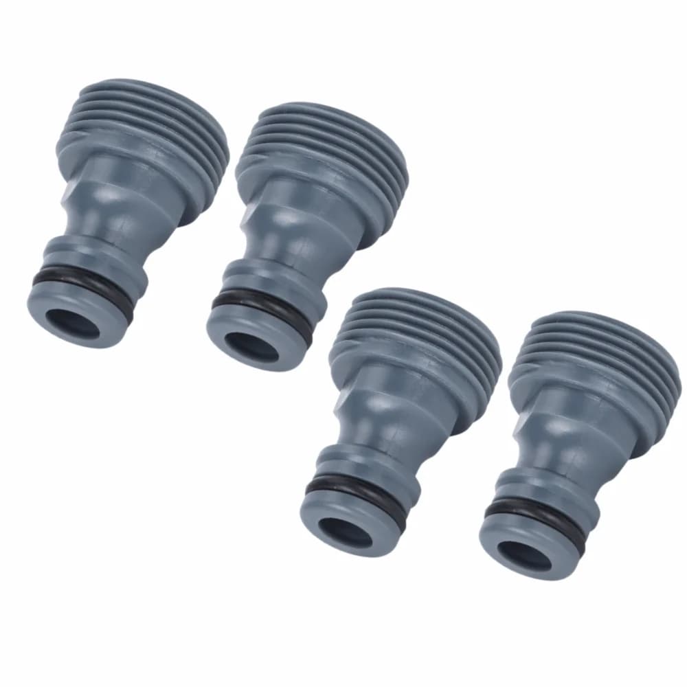 4PCS G3/4Male Thread Garden Hose Quick Connector Quick Release Plastic Garden Hose Nipple Black Grey Water Hose Connector