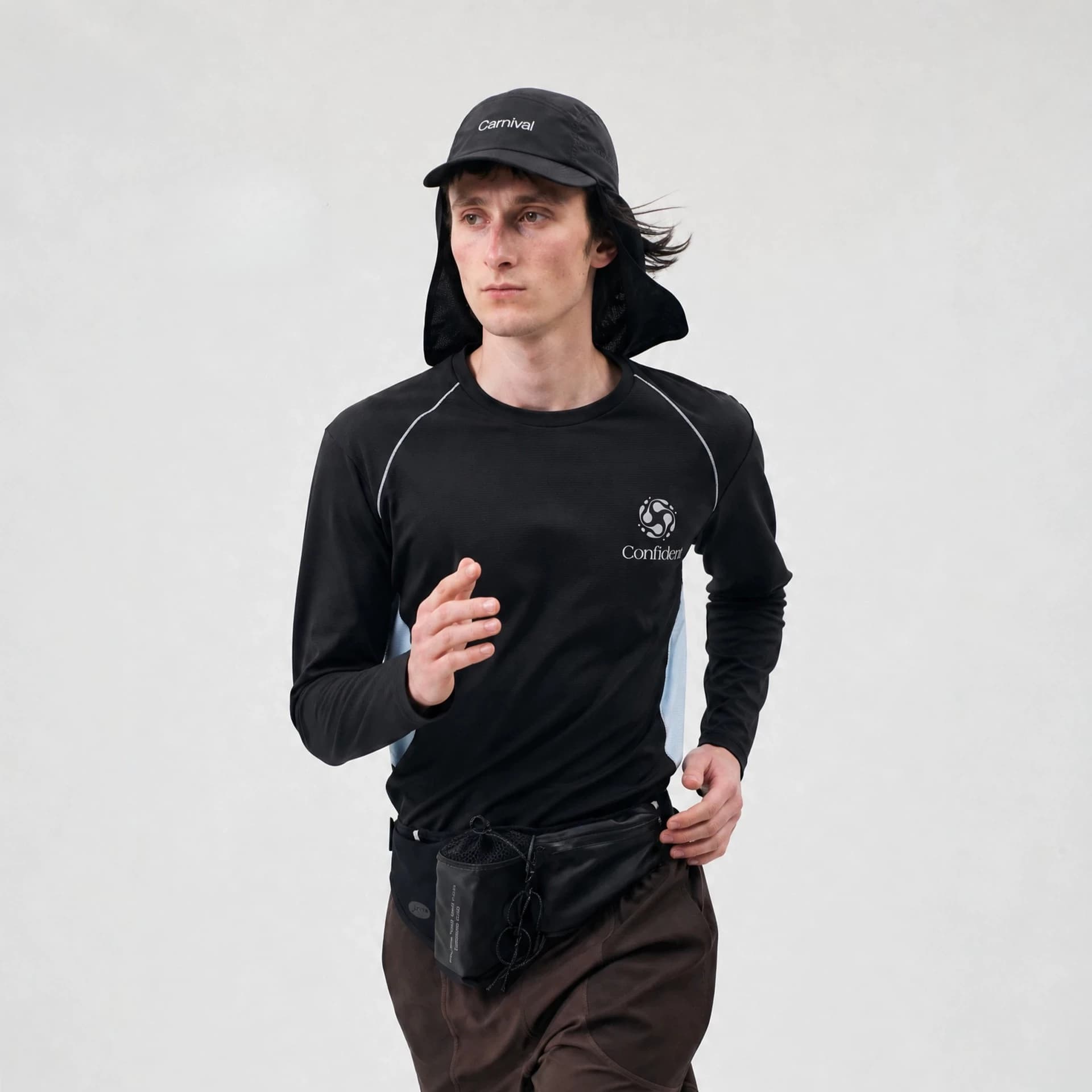 Unisex Quick-Dry Long Sleeve Running Top – Moisture-Wicking Outdoor Shirt with Reflective Details for Night Running & Hiking