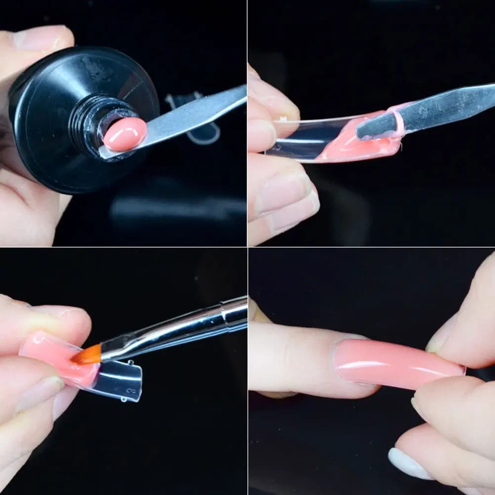 2 Multifunction Nail Art Brushes, UV Collar and Gel Brush, Acrylic Decoration, Ergonomic Manicure Tool, for Salon and Home