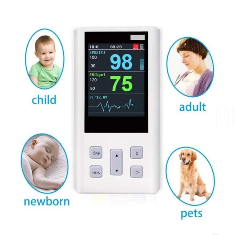 Compact SPO2 monitor for portable pulse oxymeter for adult/neonato/pediatric/veterinary