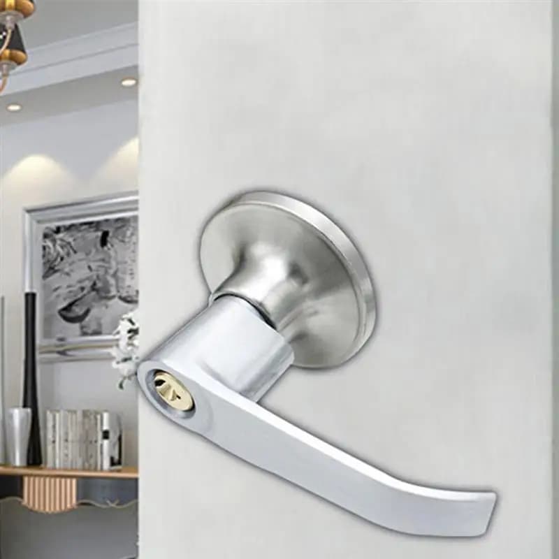 Leva maniglia della porta serratura passaggio di sicurezza maniglie d'ingresso serrature con chiave per camera da letto interni 30-50mm accessori tipo 1