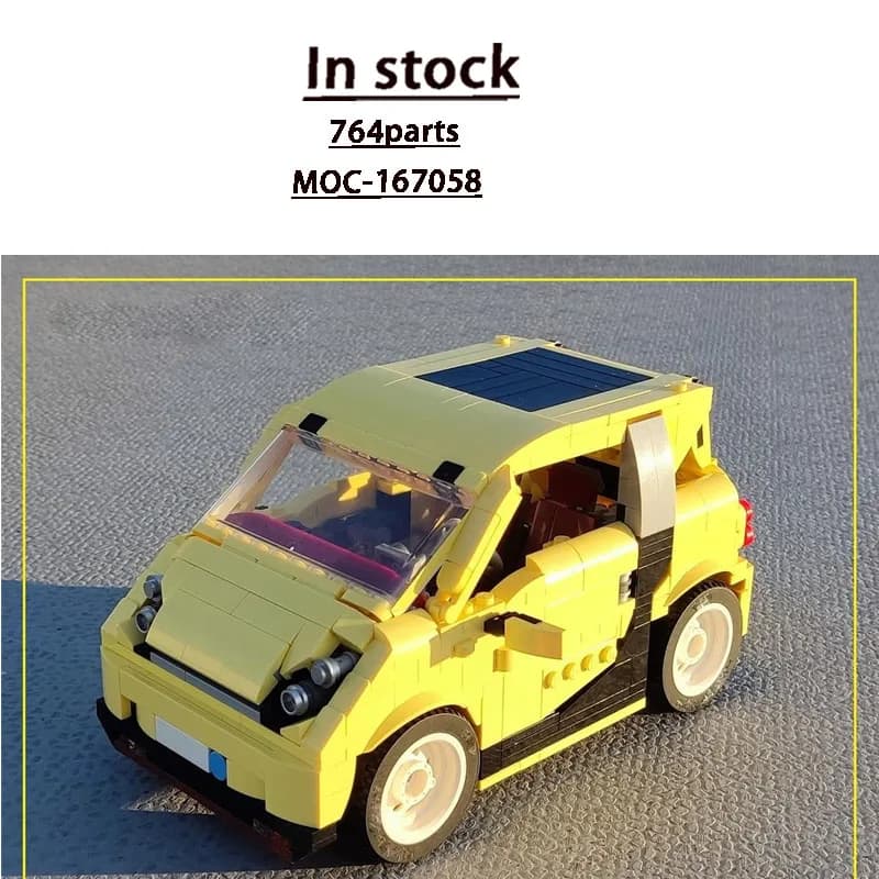 MOC-167058 Modello di auto sportiva iconica classica a due porte, 764 pezzi, regalo di compleanno per ragazzi e bambini