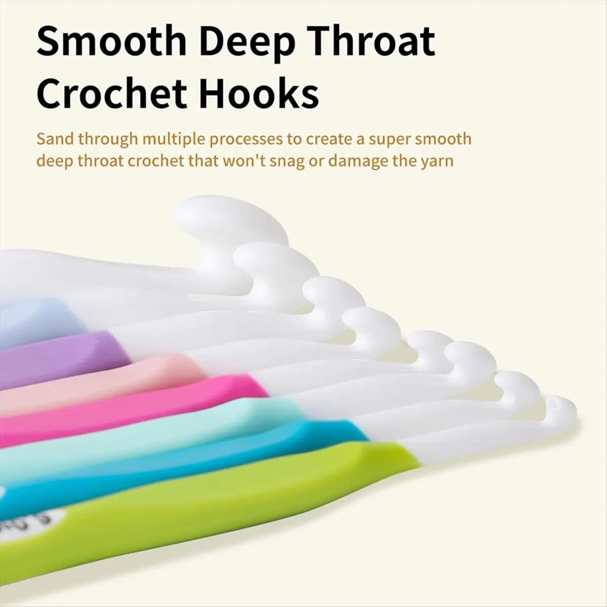 AA1561~8 Sizes Big Crochet Hooks Ergonomic Set, Large Crochet Hooks for Chunky Yarn, 6mm - 20mm Large Crochet Hook