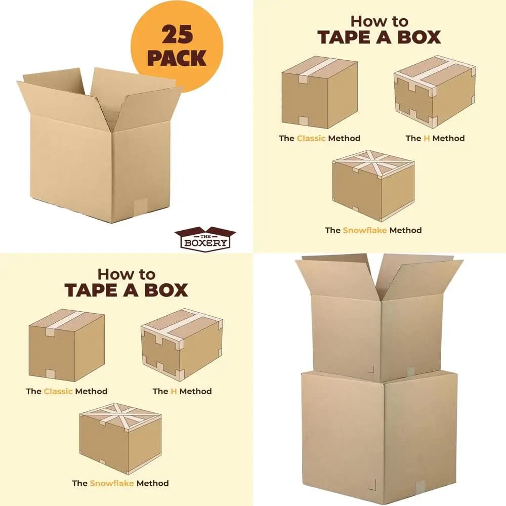 Pack of 24 Shipping Boxes in Corrugated Carton Brown - 22x10x18 Inches | Suitable for Shipping, Packing, Transfers and Storage | Resistant