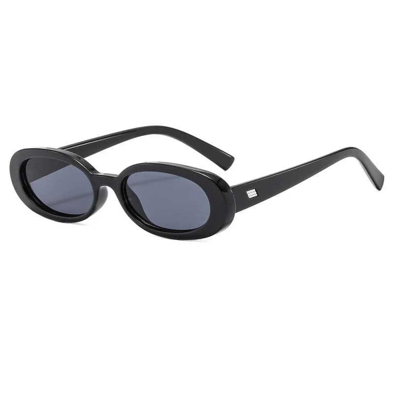 Occhiali da sole ovali con montatura piccola per street photography, protezione UV, stile influencer