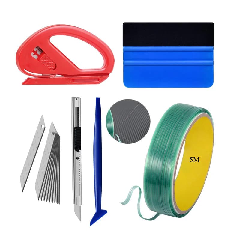Nastro di linea di finitura Nastro da taglio in vinile Seccatoio in feltro Micro raschietto Taglierina per nastro senza coltello per decalcomanie per auto moto Detailer 5M