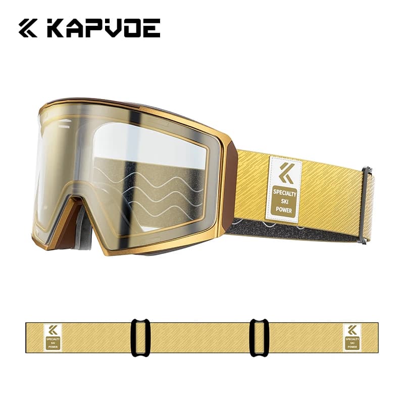 KAPVOE Outdoor Photochromic Ski Goggles Men Snowboard Glasses Women Winter Snow Sunglasses UV400 Magnetic Attraction Lens New