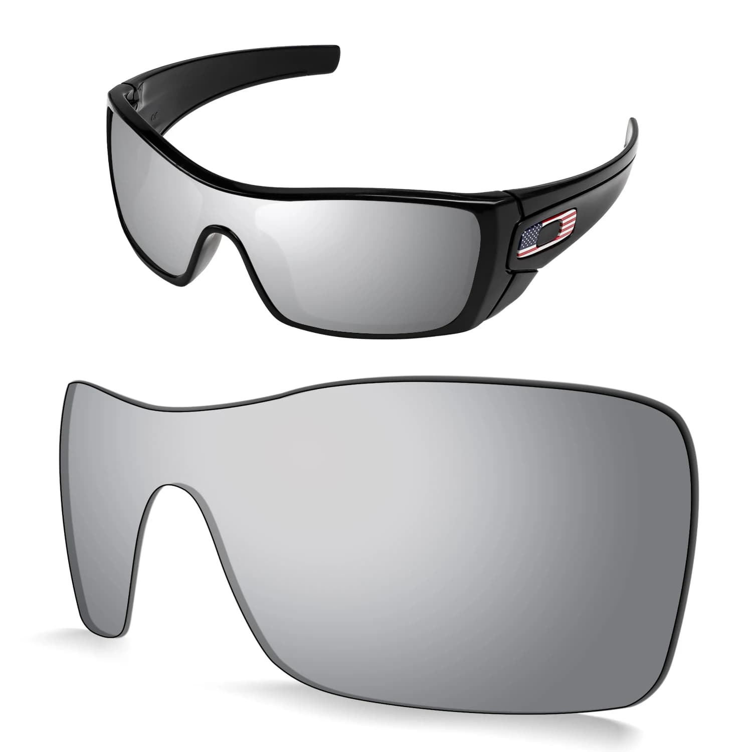 Thickness of 1.5MM Polarized Replacement Lenses for Oakley Batwolf OO9101 Sunglasses - Multi Colors