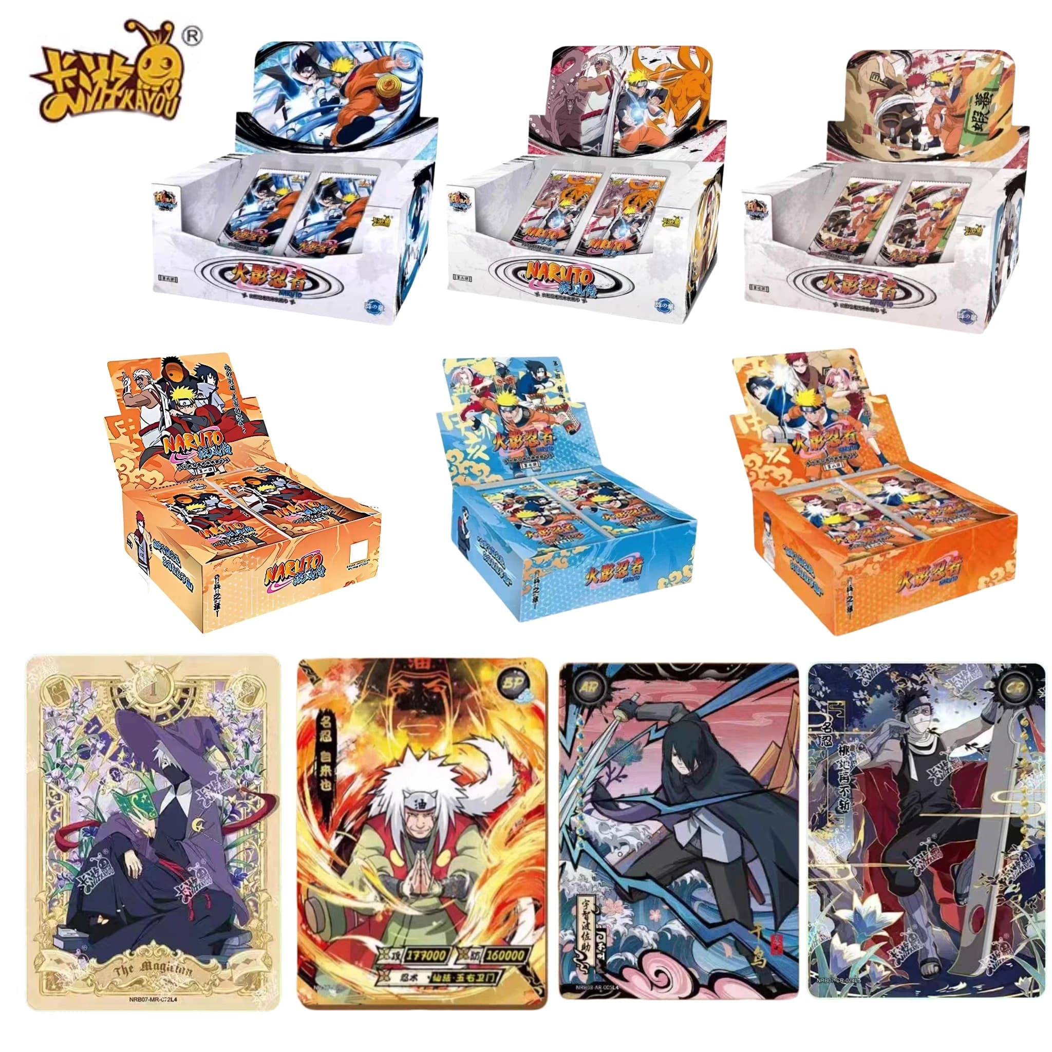 KAYOU Collezione Originale di Carte Hobby, Personaggi Classici dell'Anime Naruto: Hinata, Sasuke, Sakura, Itachi, Kakashi, Regalo per Bambini