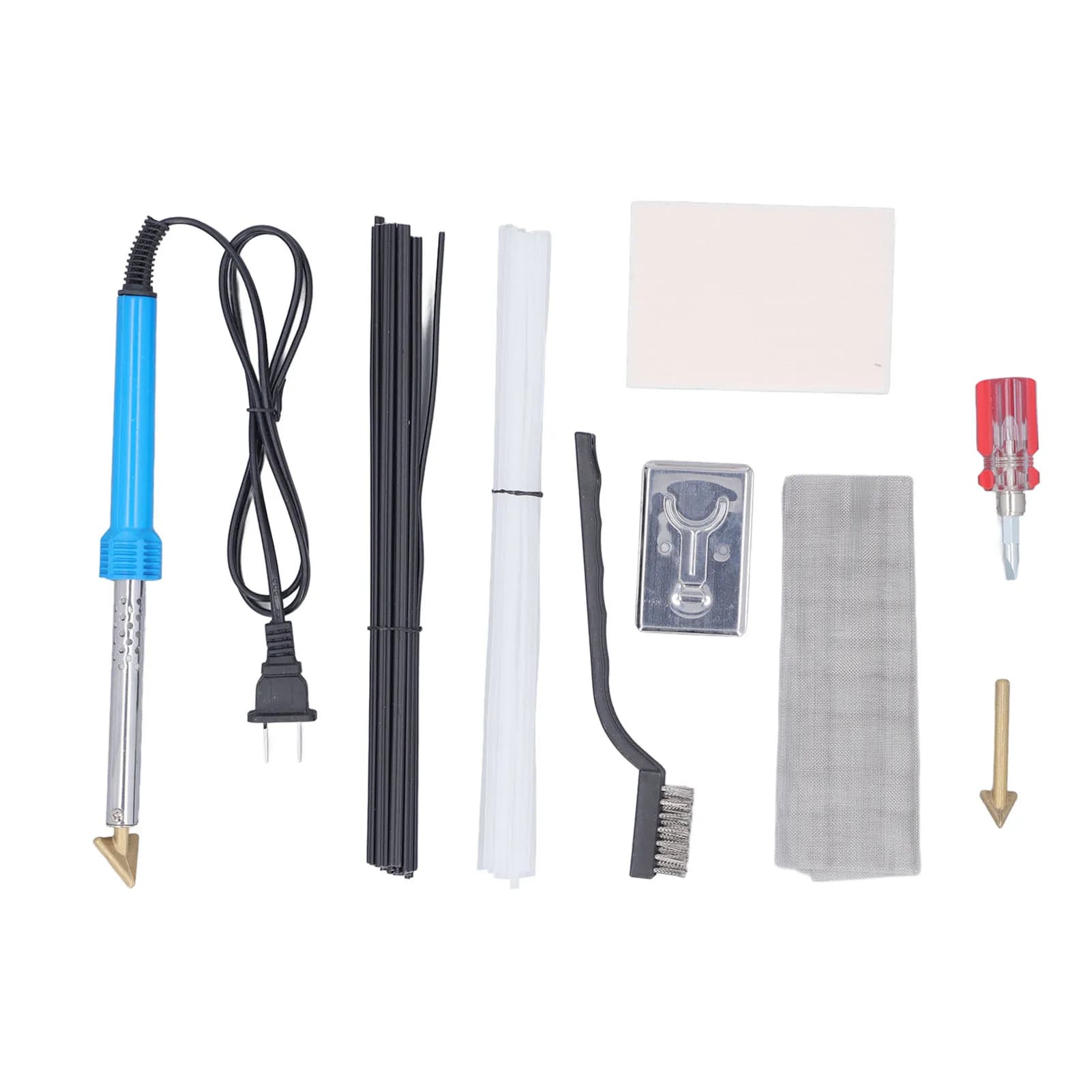 Kit di saldatura in plastica da 80 W per kayak/canoa/paraurti - Pistola saldatore portatile a riscaldamento rapido con 5 ugelli e aste (riparazione multi-materiale fai-da-te