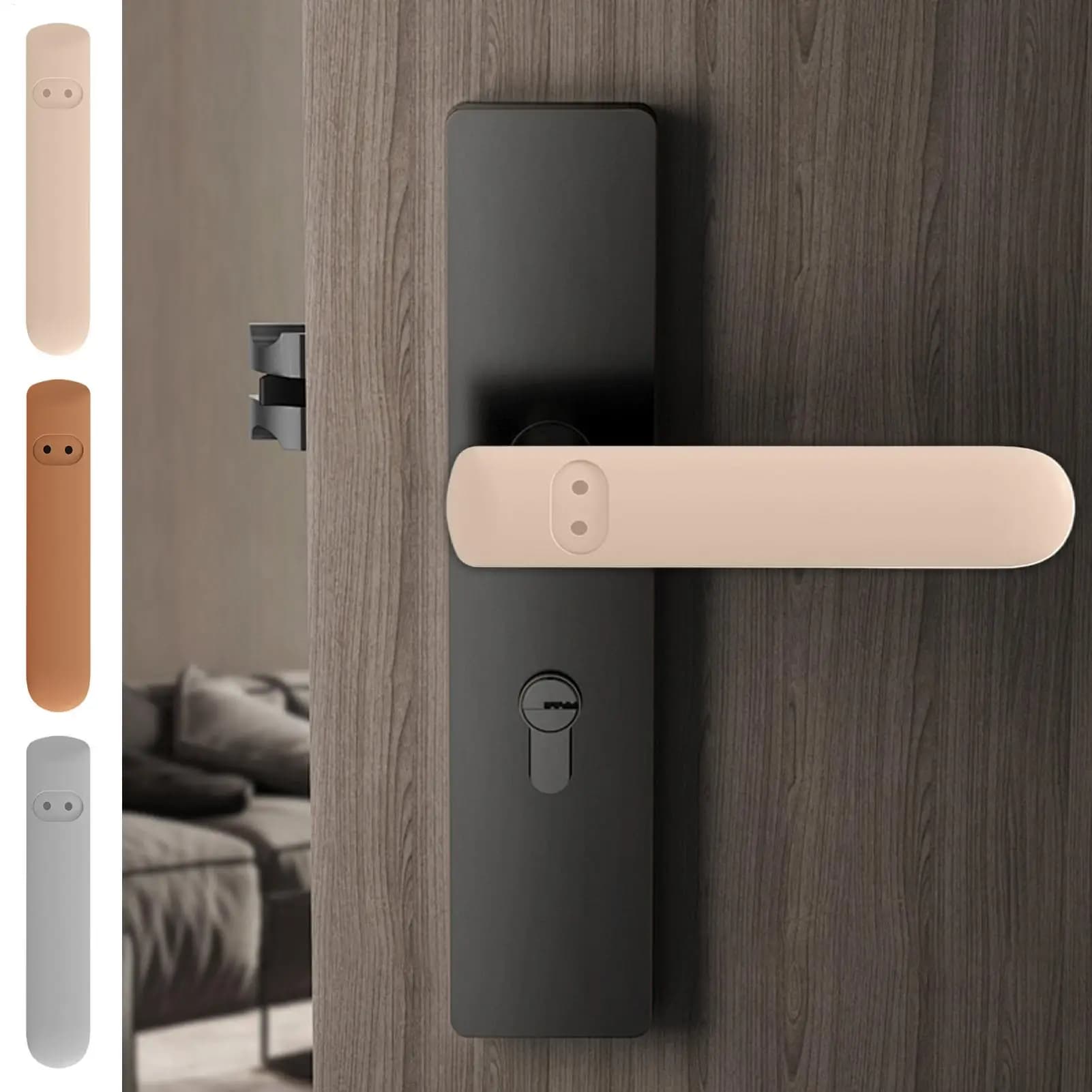 Copri Maniglia Antiurto in Silicone per Porte, Protezione per Maniglie di Cucina, Soggiorno e Studio