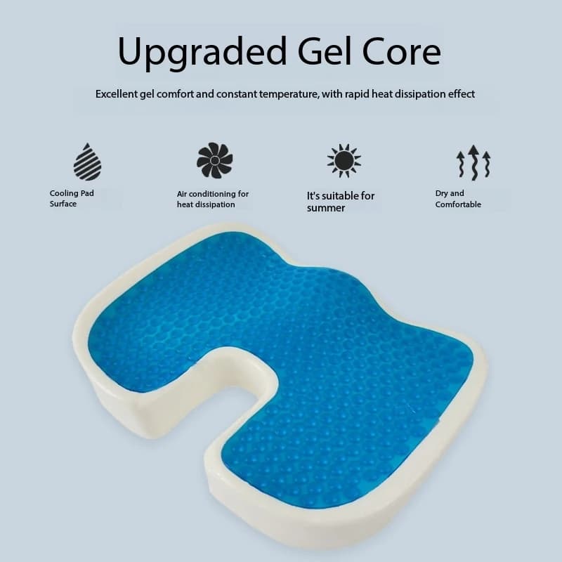 Cuscino Ortopedico in Memory Foam a Forma di U per Sedia da Ufficio e Casa, Allevia il Dolore al Coccige