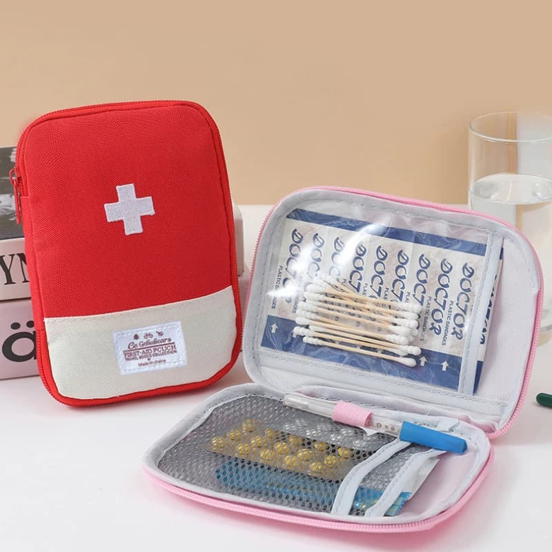 Mini kit di pronto soccorso portatile Piccola scatola di immagazzinaggio medica essenziale per viaggi a casa all'aperto - Organizzatore di medicinali