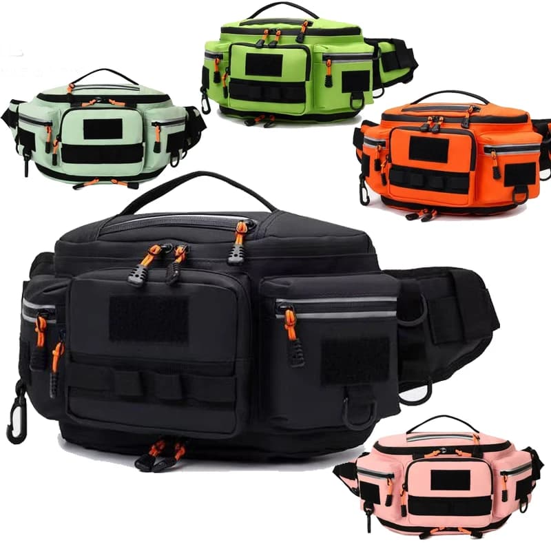 Men's New Multifunction Backpack Fishing Lure Waist Bag Molle Hunting Fanny Pack Outdoor Hiking Running Cycling Rig Chest Bag