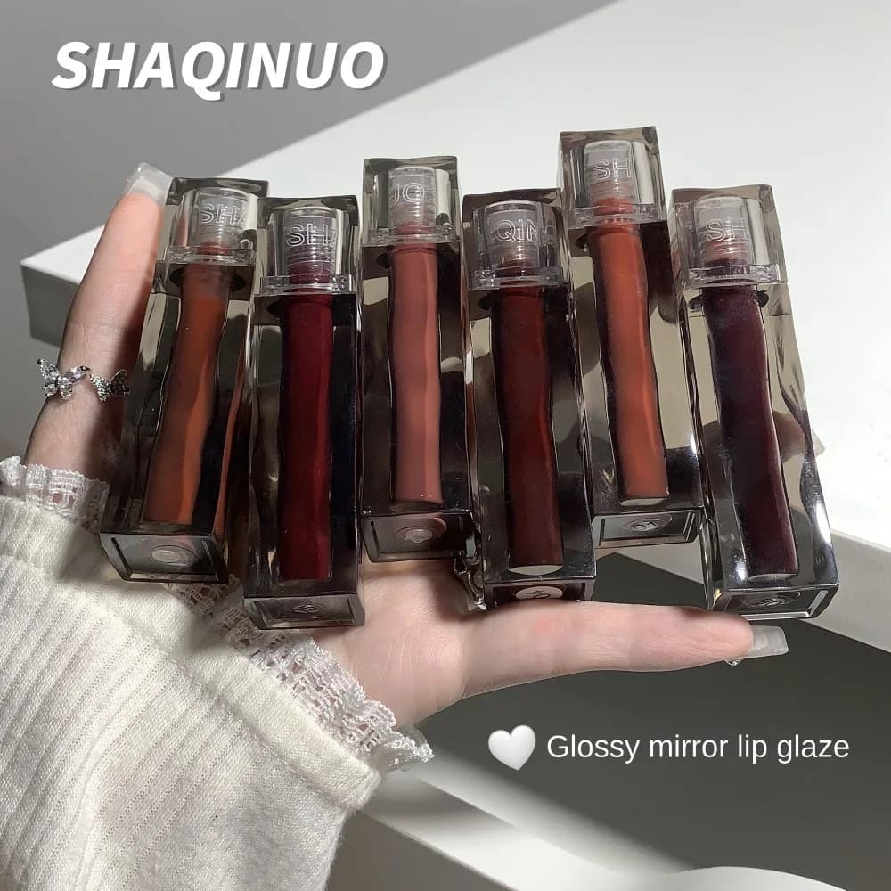 Sexy Red Lip Tint 6 Color Dyeing Lip Gloss Long Lasting Non-Stick Cup Lip Stick Summer New Velvet Ink Lip Glaze Makeup