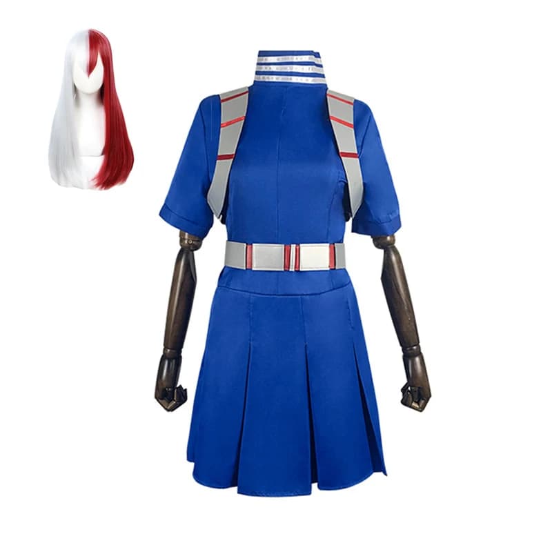 Anime My Hero Academia Todoroki Shoto Costume Cosplay Abiti Parrucca Cinghia Cintura Collo Ornamento Costumi di gioco di ruolo per feste di Halloween