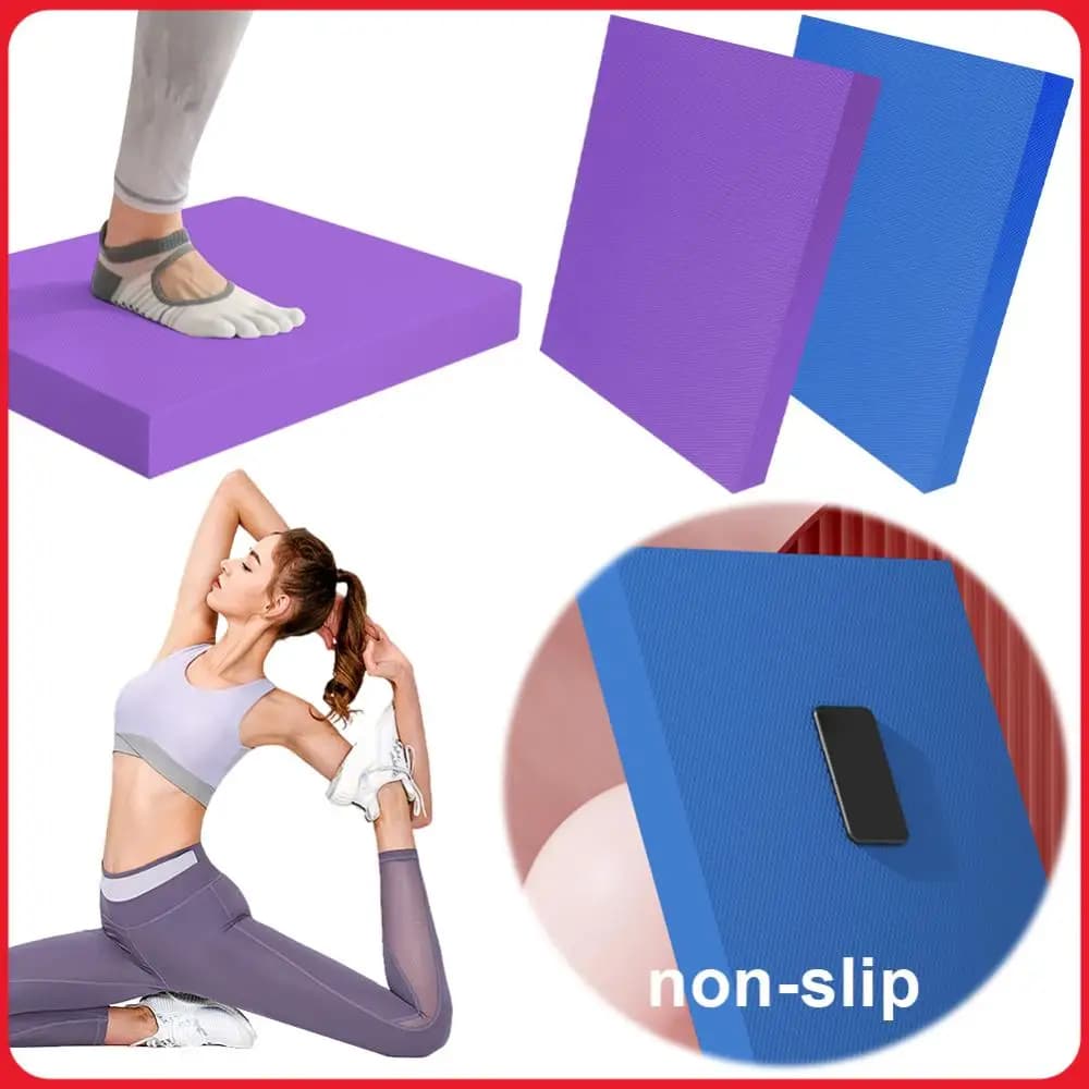 Anti-slip Yoga and Pilates Mat, Foam Bearing for Balance Exercises and Stretching